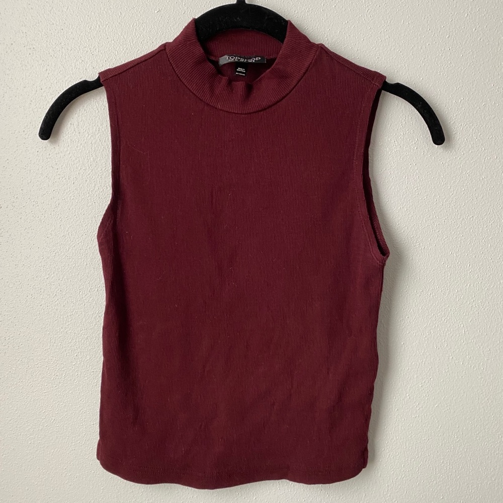 TopShop Mock Neck Crop Top